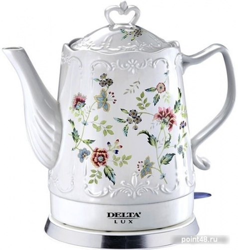 Купить Чайник DELTA LUX DL-1239 фарфор цветы в Липецке
