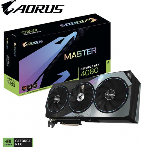 Видеокарта Gigabyte Aorus GeForce RTX 4080 16GB Master GV-N4080AORUS M-16GD фото 2