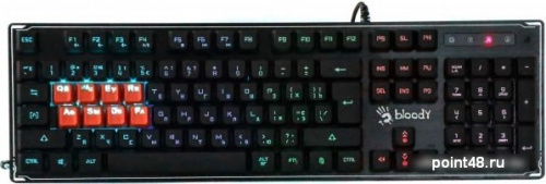 Купить Клавиатура A4 Bloody B3370R черный USB Multimedia for gamer LED (подставка для запястий) в Липецке фото 2