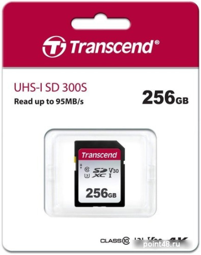 Купить Флеш карта SDXC 256Gb Class10 Transcend TS256GSDC300S w/o adapter в Липецке фото 2