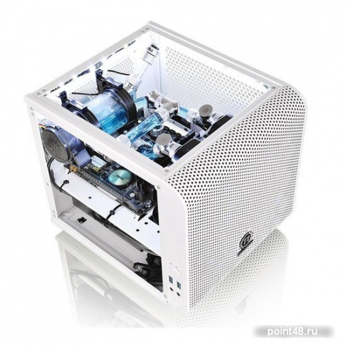 Корпус Thermaltake Core V1 Snow белый без БП miniITX 1x200mm 2xUSB3.0 audio bott PSU фото 3