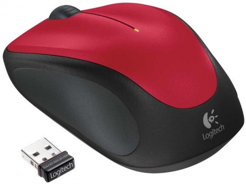 Купить Мышь Logitech M235 красный/черный оптическая (1000dpi) беспроводная USB2.0 для ноутбука (2but) в Липецке фото 3