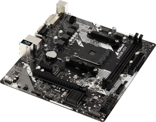 Материнская плата Asrock B450M-HDV R4.0 Soc-AM4 AMD B450 2xDDR4 mATX AC`97 8ch(7.1) GbLAN RAID+VGA+DVI+HDMI фото 2