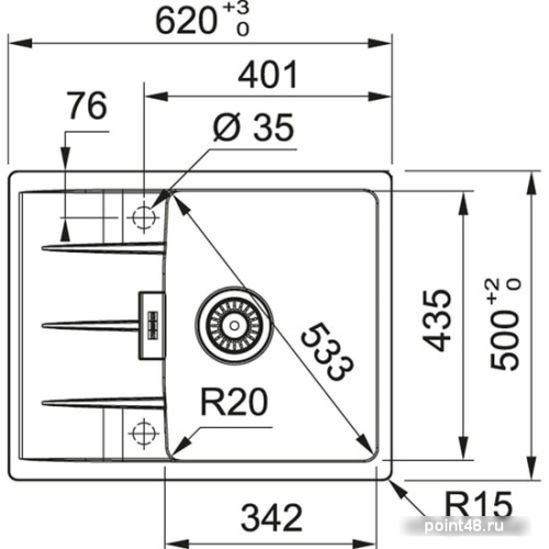 Купить Кухонная мойка Franke Centro CNG 611-62 Fragranite 114.0639.677 (черный матовый) в Липецке фото 2