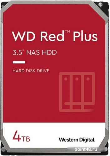 Жесткий диск WD Original SATA-III 4Tb WD40EFZX NAS Red Plus (5400rpm) 128Mb 3.5