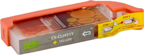 Купить Картридж совм. Cactus CLI451Y желтый для Canon MG6340/5440/IP7240 (10.2мл) в Липецке фото 2