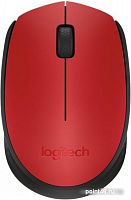 Купить Мышь Logitech M171 красный/черный оптическая (1000dpi) беспроводная USB (2but) в Липецке