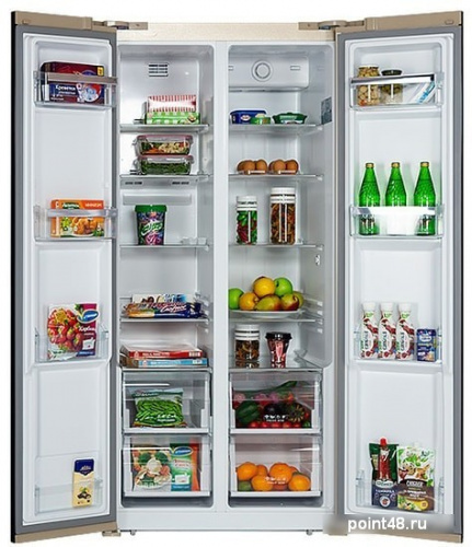Холодильник двухкамерный Hiberg RFS-480DX NFH S e by s e, цвет бежевый в Липецке фото 3