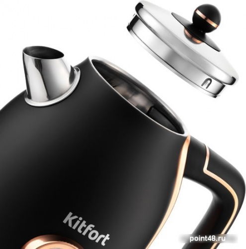 Купить Чайник электрический Kitfort KT-6102-2 1.7л. черный (корпус: нержавеющая сталь) в Липецке фото 3
