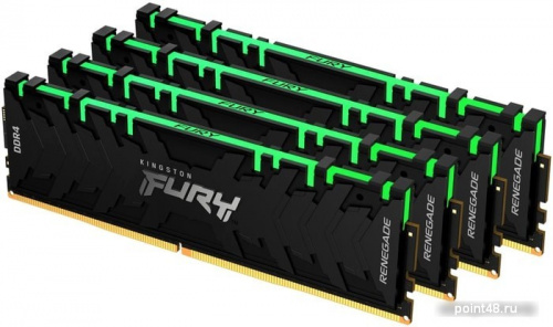 Оперативная память Kingston FURY Renegade RGB 4x16GB DDR4 PC4-25600 KF432C16RB1AK4/64