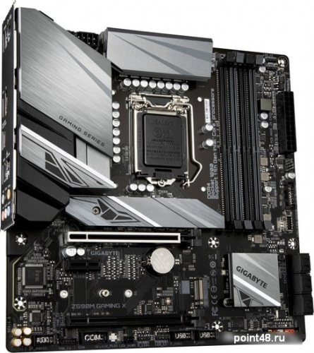 Материнская плата Gigabyte Z590M GAMING X Soc-1200 Intel Z590 4xDDR4 mATX AC`97 8ch(7.1) 2.5Gg RAID+HDMI+DP фото 2