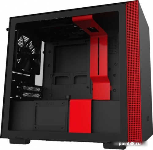 Корпус NZXT CA-H210I-BR H210i Mini ITX Black/Red Chassis with Smart Device 2, 2x120mm Aer F Case Fans, 1xLED Strip