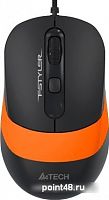 Купить Мышь A4 Fstyler FM10 черный/оранжевый оптическая (1600dpi) USB (4but) в Липецке