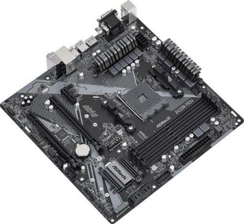 Материнская плата Asrock B450M PRO4 R2.0 Soc-AM4 AMD B450 4xDDR4 mATX AC`97 8ch(7.1) GbLAN RAID+VGA+DVI+HDMI фото 3