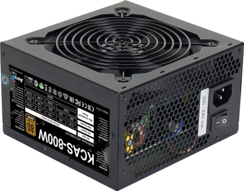 Блок питания Aerocool ATX 800W KCAS PLUS 800 80+ bronze (24+4+4pin) APFC 120mm fan 7xSATA RTL фото 2