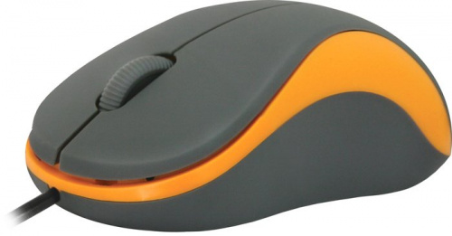 Купить Мышь проводная DEFENDER Проводная оптическая мышь Accura MS-970 серый+оранжевый,3кнопки,1000 в Липецке фото 2