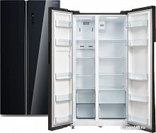 Холодильник БИРЮСА SBS 587 BG 510л черное стекло в Липецке