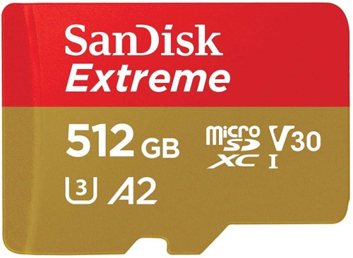 Купить Флеш карта microSD 512Gb Class10 Sandisk SDSQXA1-512G-GN6MA Extreme + adapter в Липецке фото 3