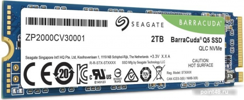 Накопитель SSD Seagate Original PCI-E x4 2Tb ZP2000CV3A001 BarraCuda Q5 M.2 2280 фото 2