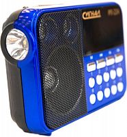 Купить Радиоприемник портативный Сигнал РП-224 черный/синий USB microSD в Липецке