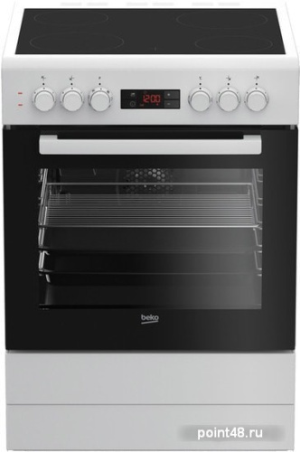 Плита Электрическая Beko FSM67300GWS белый стеклокерамика в Липецке