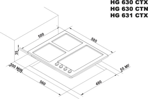 Варочная панель Korting HG 631 CTX в Липецке фото 2