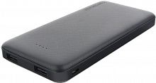 Мобильный аккумулятор Гарнизон GPB-115 10000мА/ч, USB1: 1A, USB2: 2.1A, черный в Липецке