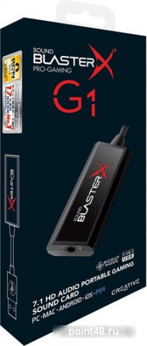 Звуковая карта Creative USB Sound BlasterX G1 (BlasterX Acoustic Engine Pro) 2 Ret фото 3