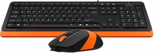 Купить Клавиатура + мышь A4 Fstyler F1010 клав:черный/оранжевый мышь:черный/оранжевый USB Multimedia в Липецке фото 2