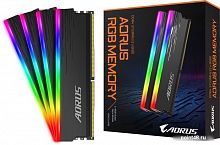 Память 16GB Gigabyte DDR4 3733 DIMM Aorus RGB Gray Gaming Memory GP-ARS16G37D Non-ECC, CL18, 1.4V,  XMP 2.0, 2x8GB, With Demo Kit, RTL {20} (819750)