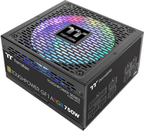 Блок питания Thermaltake ATX 750W Toughpower GF1 ARGB 80+ gold (24+4+4pin) APFC 140mm fan color LED 9xSATA Cab Manag RTL