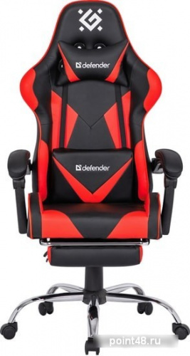 Кресло Defender Pilot (черный/красный) фото 2