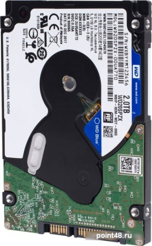 Жесткий диск WD Original SATA-III 2Tb WD20SPZX Blue (5400rpm) 128Mb 2.5 фото 3