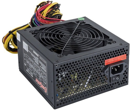 Блок питания 500W Exegate 500NPX, ATX, black,12cm fan, 24+4pin, 6/8pin PCI-E, 3*SATA, 2*IDE, 1*FDD фото 2