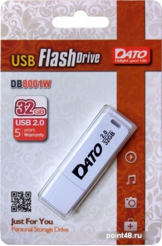 Купить Флеш Диск Dato 32Gb DB8001 DB8001W-32G USB2.0 белый в Липецке фото 2