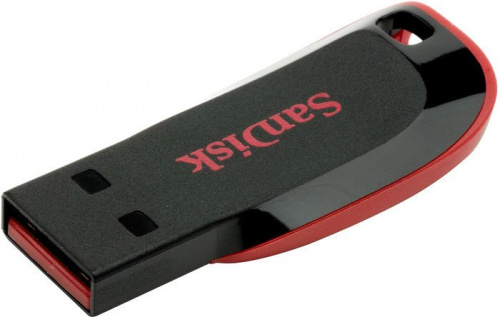 Купить Память SanDisk Cruzer Blade  16GB, USB 2.0 Flash Drive, красный, черный в Липецке фото 2