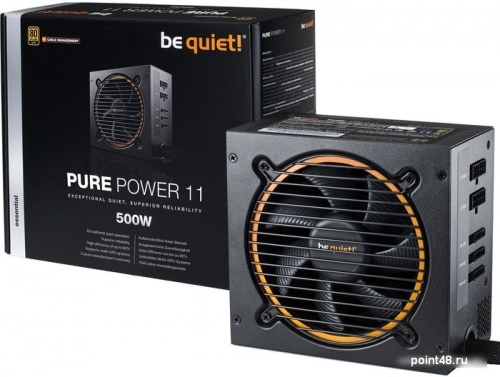 Блок питания be quiet! PURE POWER 11-CM 500W / ATX 2.4, Active PFC, 80PLUS GOLD, 120mm fan, CM / BN297 / RTL фото 3