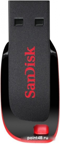 Купить Флеш Диск Sandisk 64Gb Cruzer Blade SDCZ50-064G-B35 USB2.0 черный/красный в Липецке