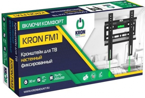 Купить Кронштейн для телевизора Onkron FM1 черный 17 -43  макс.30кг настенный фиксированный в Липецке фото 3