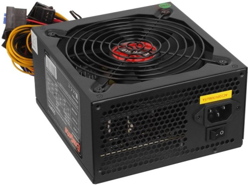 Блок питания 500W Exegate 500PPX RTL, ATX, black, APFC, 14cm, 24p+(4+4)p PCI-E,4*IDE,5*SATA фото 2