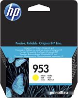 Купить Картридж струйный HP 953 F6U14AE желтый (700стр.) для HP OJP 8710/8715/8720/8730/8210/8725 в Липецке