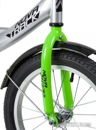 Купить Детский велосипед Novatrack Vector 16 2020 163VECTOR.SL20 (серебристый/салатовый) в Липецке на заказ фото 3