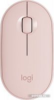 Купить Мышь Logitech Pebble M350 розовый оптическая (1000dpi) silent беспроводная BT USB для ноутбука (3but) в Липецке