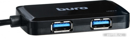 Разветвитель USB 3.0 Buro BU-HUB4-U3.0-S 4порт. черный фото 3