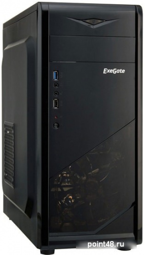Корпус Exegate EX289683RUS  EVO-8205-NPX500 (ATX, БП 500NPX с вент. 12см, 1*USB+1*USB3.0, HD аудио, черный с голубой подсветкой) фото 2