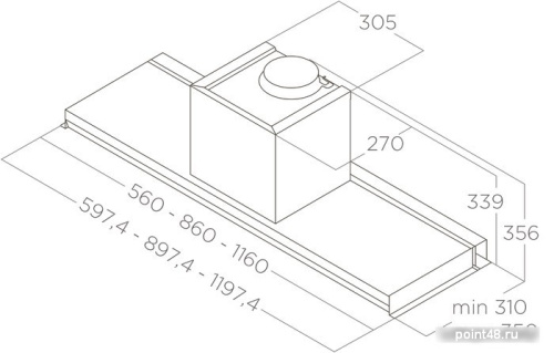 Купить Кухонная вытяжка Elica Lever IX/A/86 PRF0160152 в Липецке фото 3