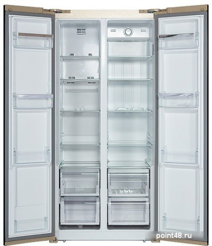 Холодильник двухкамерный Hiberg RFS-480DX NFH S e by s e, цвет бежевый в Липецке фото 2