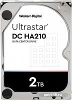 Жесткий диск WD Original SATA-III 2Tb 1W10002 HUS722T2TALA604 Ultrastar DC HA210 (7200rpm) 128Mb 3.5