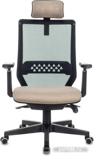 Кресло руководителя Бюрократ EXPERT черный TW-01 сиденье бежевый 38-402 сетка/ткань с подголов. крестовина пластик фото 2