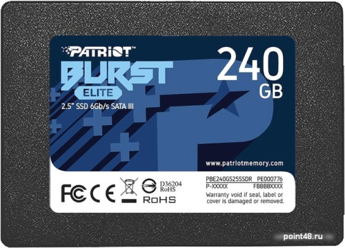 Накопитель SSD Patriot SATA III 240Gb PBE240GS25SSDR Burst Elite 2.5